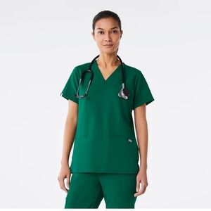 Figs Casma Top Hunter Green XL